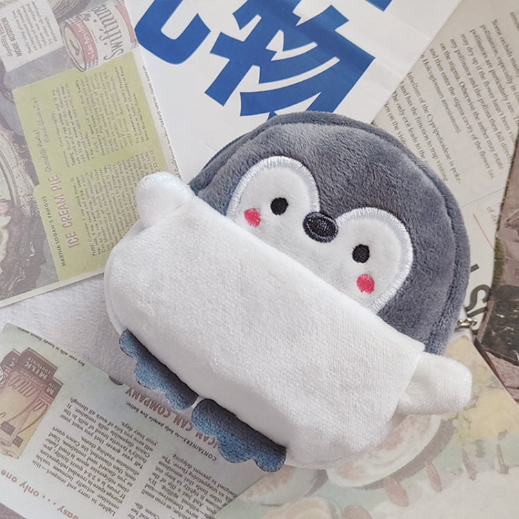 2pcs Cute Little Penguin Coin Purse Lipstick Data Cable Bag(9x8.5x4cm)