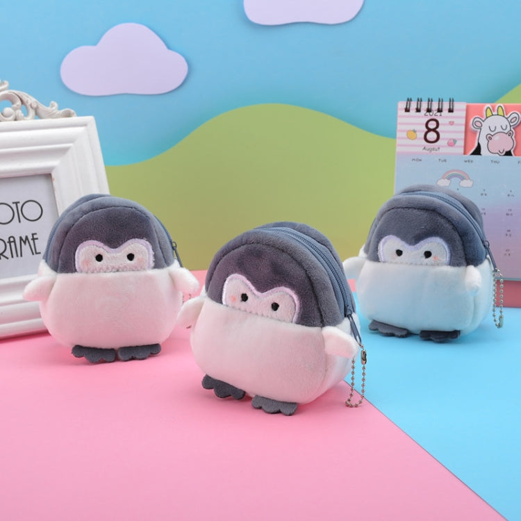 2pcs Cute Little Penguin Coin Purse Lipstick Data Cable Bag(9x8.5x4cm)