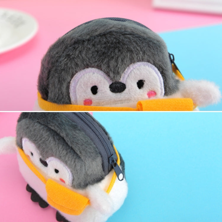 2pcs Cute Little Penguin Coin Purse Lipstick Data Cable Bag(9x8.5x4cm)