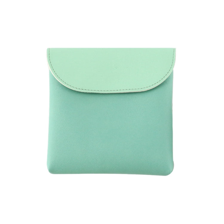 D9900 Simple Lipstick Bag PU Leather Sanitary Storage Bags(Green)