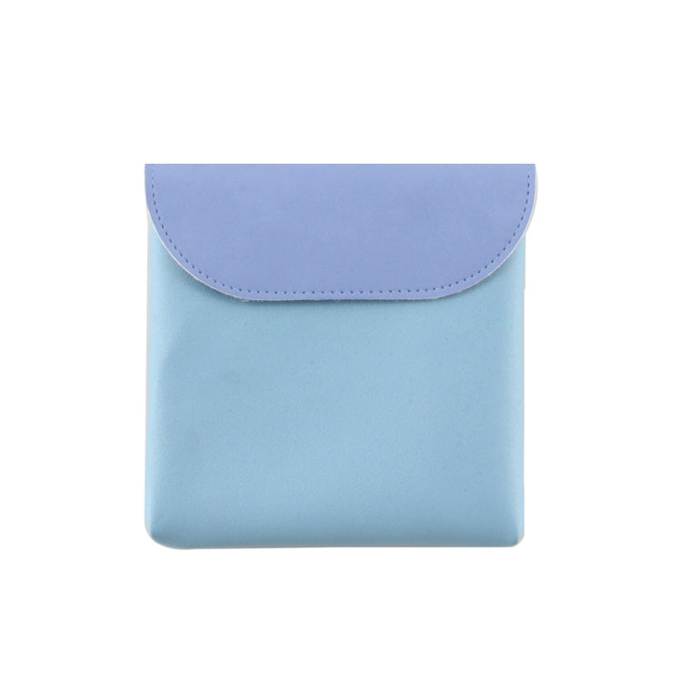 D9900 Simple Lipstick Bag PU Leather Sanitary Storage Bags(Blue)