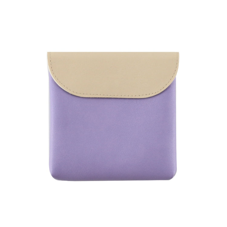 D9900 Simple Lipstick Bag PU Leather Sanitary Storage Bags(Purple)