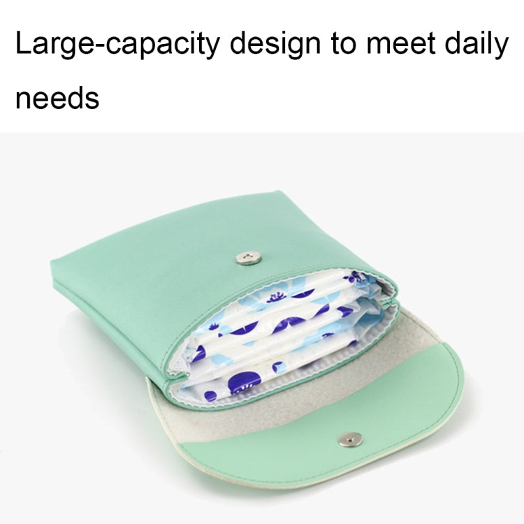 D9900 Simple Lipstick Bag PU Leather Sanitary Storage Bags(Blue)