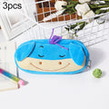 3pcs Children Cute Animal Plush Pencil Bag Stationery Storage Bag, Color: Donkey