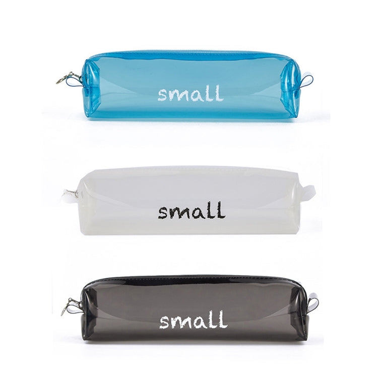 H6465-1 TPU Waterproof Student Transparent Pencil Bag(Blue)