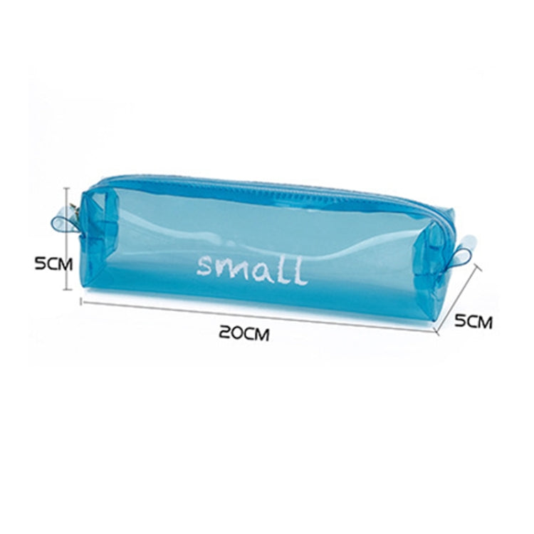 H6465-1 TPU Waterproof Student Transparent Pencil Bag(Blue)