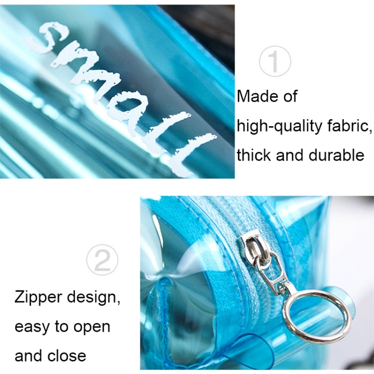 H6465-1 TPU Waterproof Student Transparent Pencil Bag(Black)