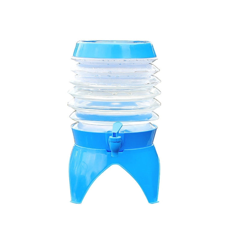 Outdoor Camping Portable Car Retractable Folding Bucket With Faucet, Capacity: 9.5L