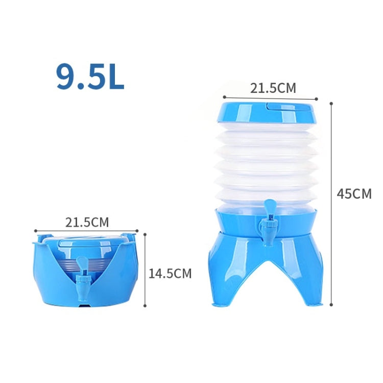 Outdoor Camping Portable Car Retractable Folding Bucket With Faucet, Capacity: 9.5L