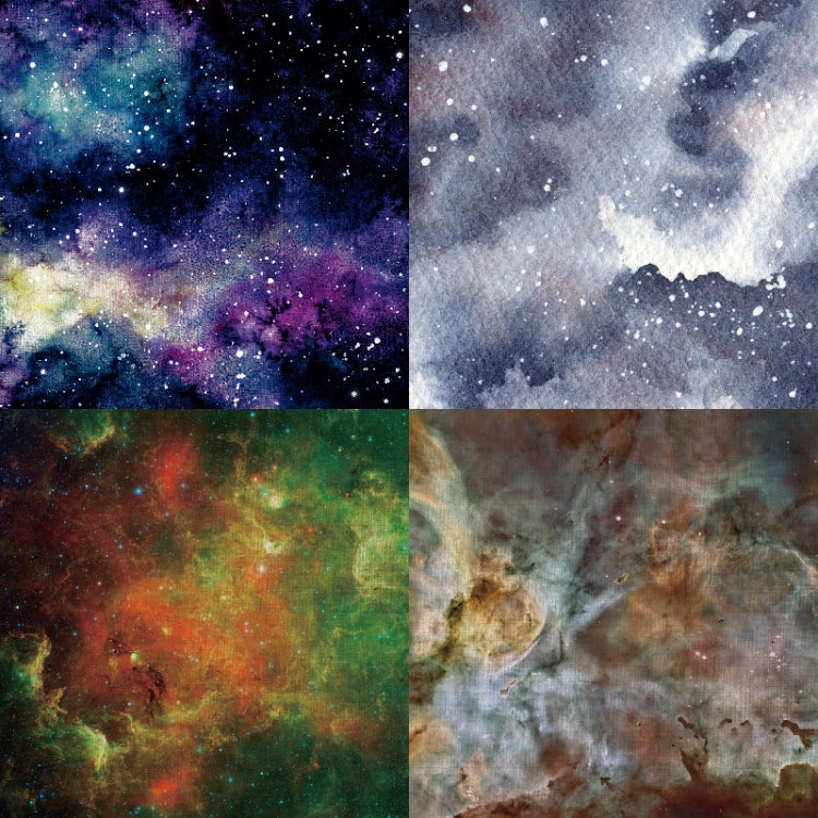 6 Inch 24 Sheets  Scrapbooking Background Paper Art Handmade Crafts(Watercolor Starry Sky)