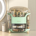 Desktop Dressing Table Cosmetic Dustproof Storage Box(Green)