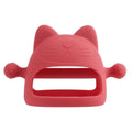 Baby Anti-eating Hand Cover Boiled Silicone Soothing Teeth Stick(Jujube Red)