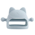 Baby Anti-eating Hand Cover Boiled Silicone Soothing Teeth Stick(Gray Blue)
