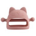 Baby Anti-eating Hand Cover Boiled Silicone Soothing Teeth Stick(Brown)