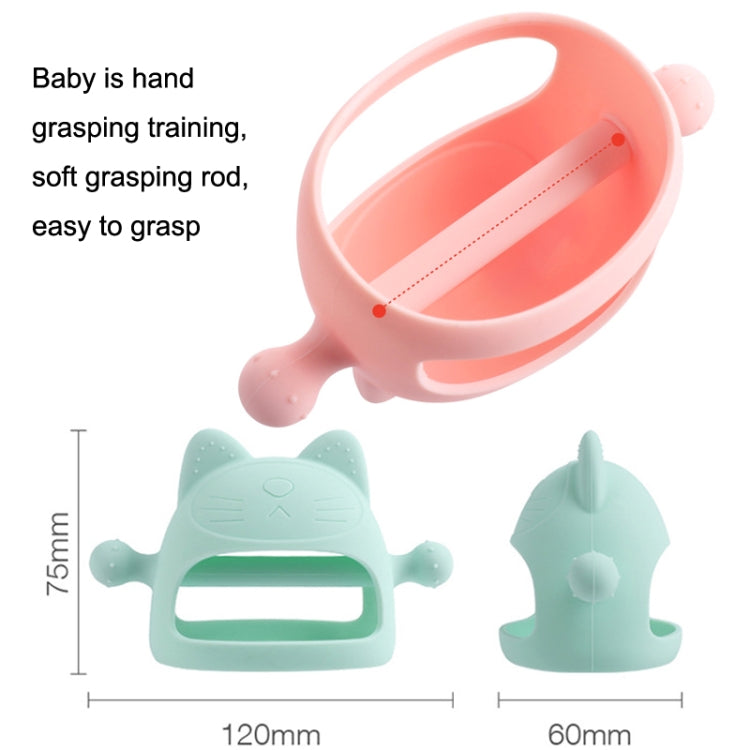 Baby Anti-eating Hand Cover Boiled Silicone Soothing Teeth Stick(Transparent)