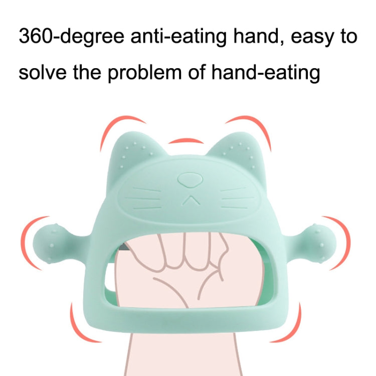 Baby Anti-eating Hand Cover Boiled Silicone Soothing Teeth Stick(Transparent)