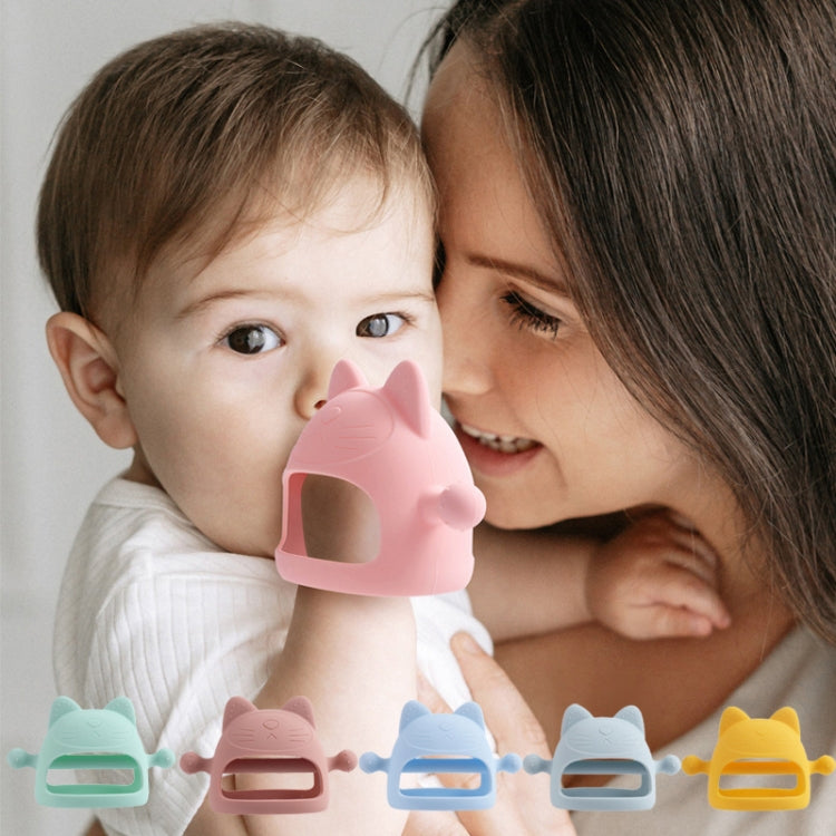 Baby Anti-eating Hand Cover Boiled Silicone Soothing Teeth Stick(Transparent)