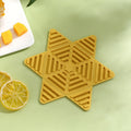 Folding Pot Cushion Silicon Tea Cup Insulation Pad House Table Non-slip Place Mats(Yellow)