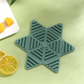 Folding Pot Cushion Silicon Tea Cup Insulation Pad House Table Non-slip Place Mats(Green)