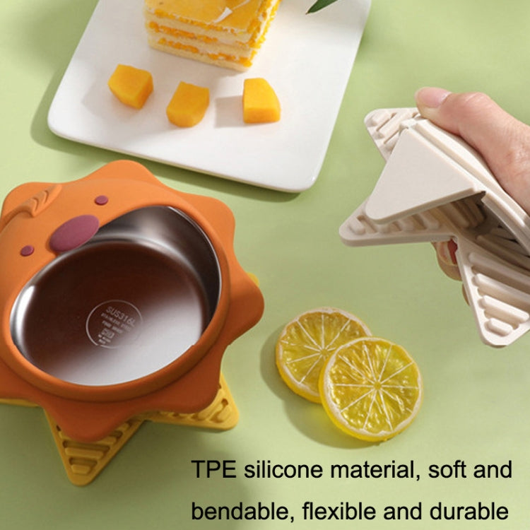 Folding Pot Cushion Silicon Tea Cup Insulation Pad House Table Non-slip Place Mats(Dark Gray)
