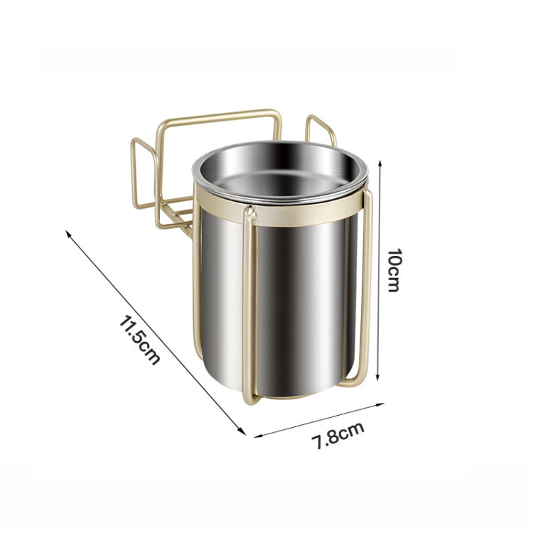 Stainless Steel Wall-mounted Ashtray Bathroom Multifunctional Ashtray Without Punching Without Smoke Buckle