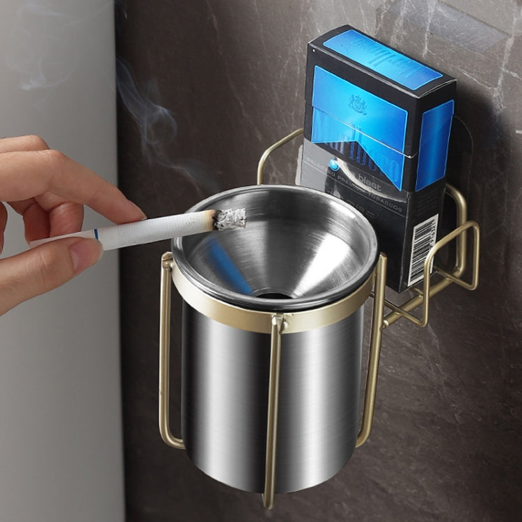 Stainless Steel Wall-mounted Ashtray Bathroom Multifunctional Ashtray Without Punching Without Smoke Buckle