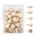 Wooden Log Thumbtack Set Sticky Note Fixed Tack, Specification: Square Box