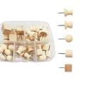 Wooden Log Thumbtack Set Sticky Note Fixed Tack, Specification: 5 Grid Box