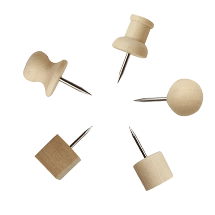 Wooden Log Thumbtack Set Sticky Note Fixed Tack, Specification: 5 Grid Box