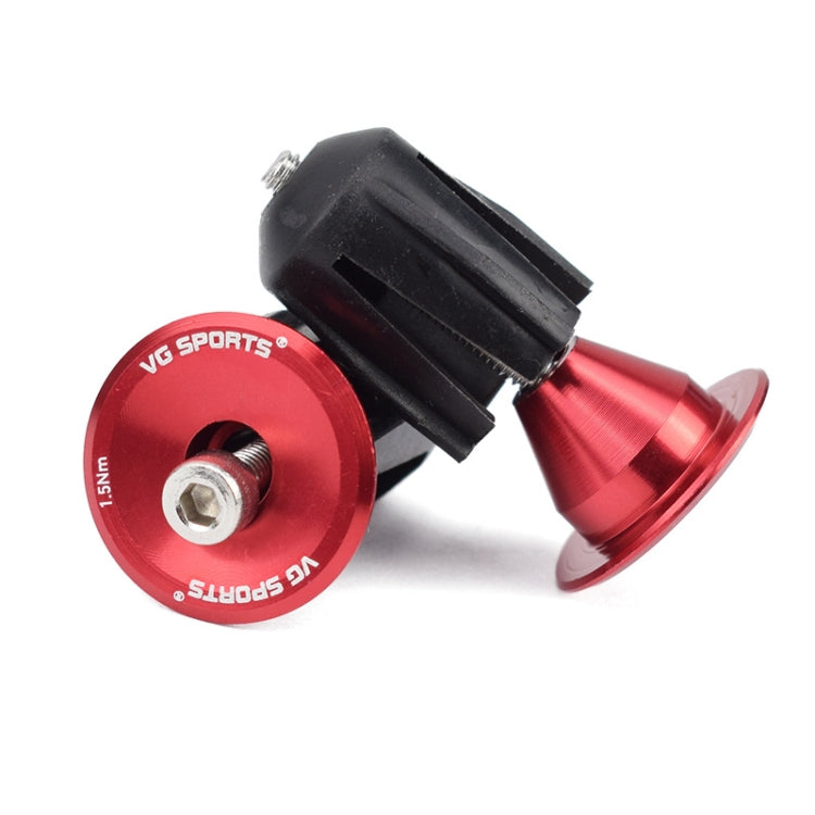 2pairs Aluminum Alloy Bicycle Expansion Handlebar Plug(Black)