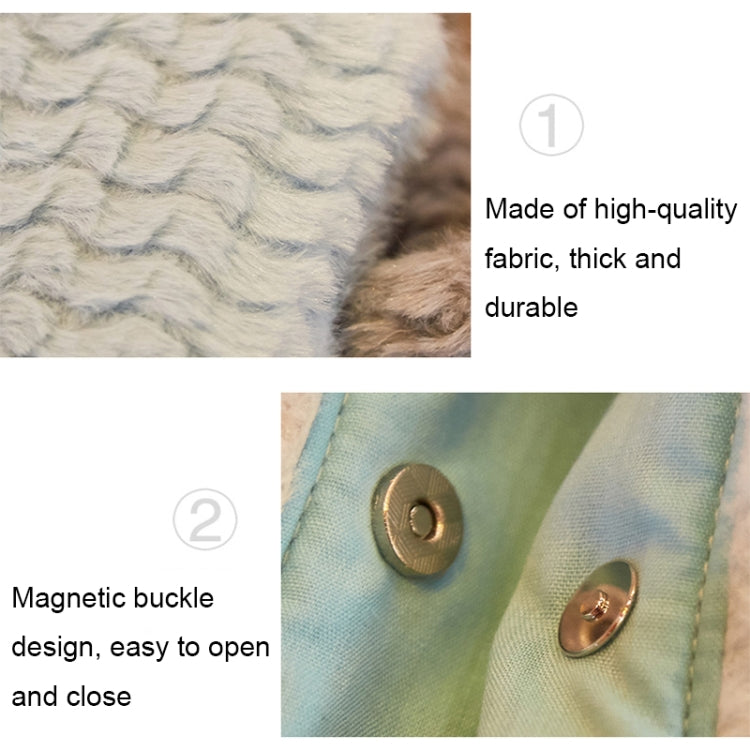 H6302-1 Autumn and Winter Plush Plaid Small Handbag(Sky Blue)