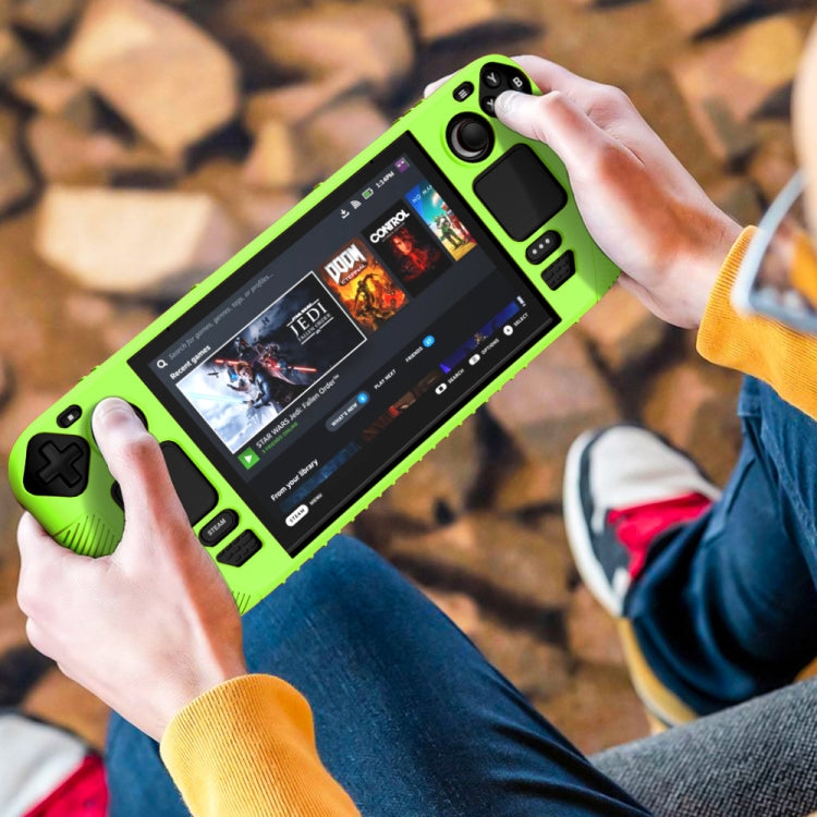 For Steam Deck V3 Non-slip Silicone Protective Case for Pocket Consoles(Black)