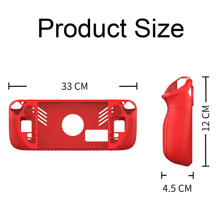 For Steam Deck V3 Non-slip Silicone Protective Case for Pocket Consoles(Black)