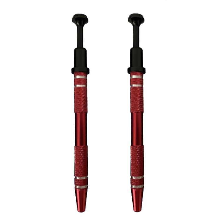 2pcs IC Chip Picker Electronic Component Parts Picker Capacitor IC Grabber Clips(Red)