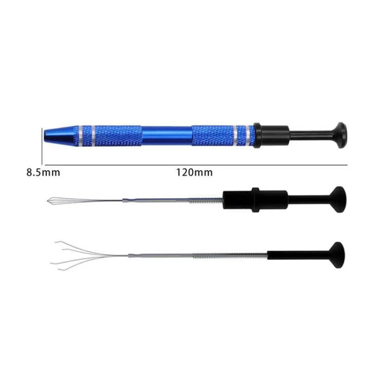 2pcs IC Chip Picker Electronic Component Parts Picker Capacitor IC Grabber Clips(Black)