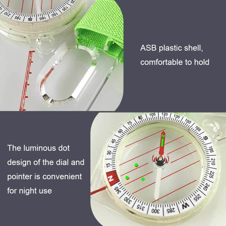DJ47-1 Outdoor Thumb Wearable Compass with Luminous Dot