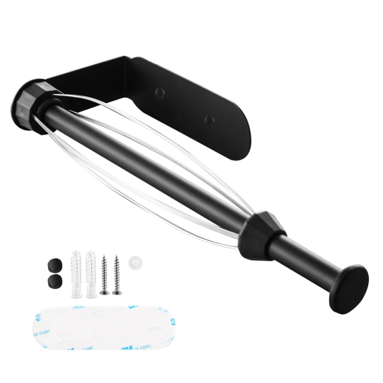 Stainless Steel Damping Effect Roll Paper Holder Paper Towel Bar(Black)