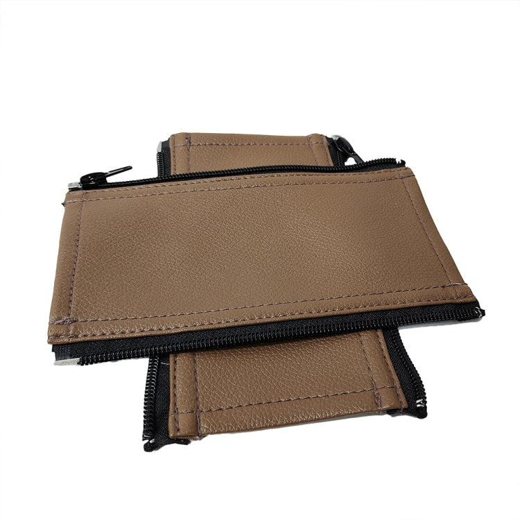 For Bugaboo Bee Series Stroller Armrests PU Leather Zipper Protector(Dark Brown)