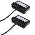 MK-114 2pcs Plane Frame CNC Aluminum Alloy LED Taillights Motorcycle License Plate Light(Black)