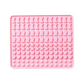 130 Grids Silicone Mat Baking Mold Mini Pet Snacks Dog Food Baking Pan Mold Biscuit Cake Mold(Pink)