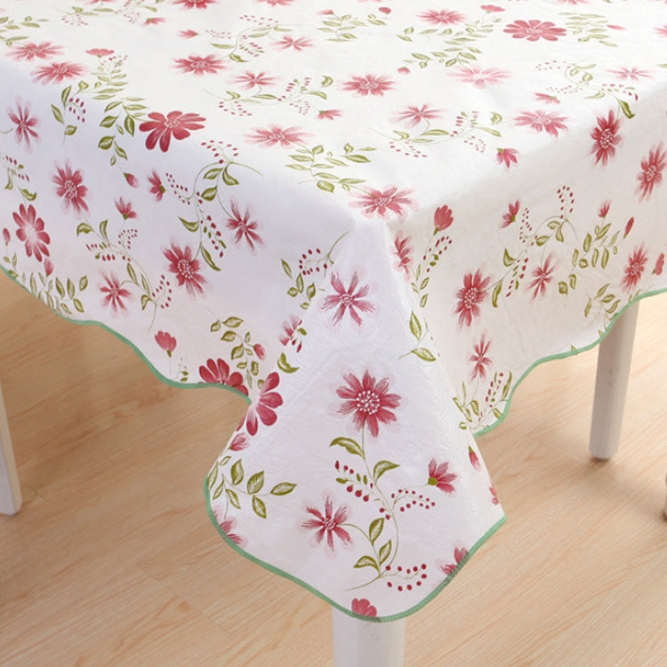 PEVA Oil&Water Resistant Coffee Table Tablecloth, Size: 152x152cm(Purple Rose)