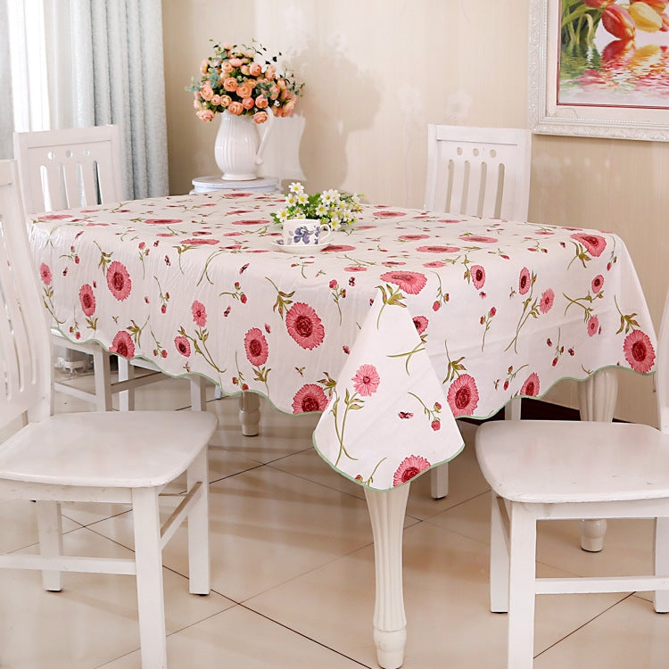 PEVA Oil&Water Resistant Coffee Table Tablecloth, Size: Round 152cm(Sun Flower)