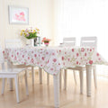 PEVA Oil&Water Resistant Coffee Table Tablecloth, Size: Round 152cm(Red Flower)