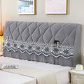 Bedside All-Inclusive Anti-Collision Quilted Thick Fabric Protective Cover, Size: 60x120cm(Eight Petals Gray)