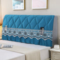 Bedside All-Inclusive Anti-Collision Quilted Thick Fabric Protective Cover, Size: 60x120cm(Eight Petals Blue)