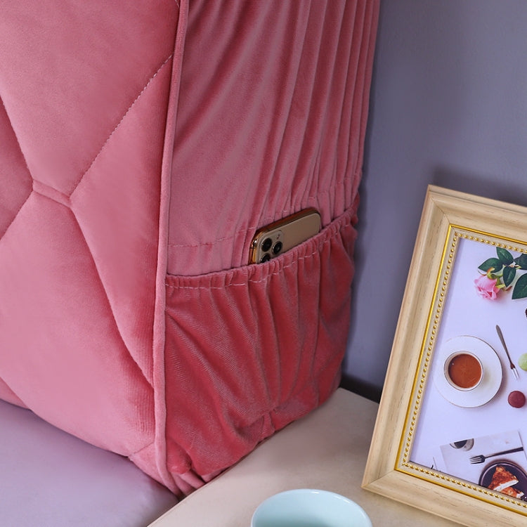 Bedside All-Inclusive Anti-Collision Quilted Thick Fabric Protective Cover, Size: 60x180cm(Eight Petals Green)
