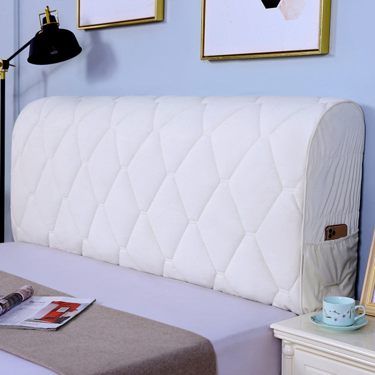 Bedside All-Inclusive Anti-Collision Quilted Thick Fabric Protective Cover, Size: 60x180cm(Dutch Velvet Beige)