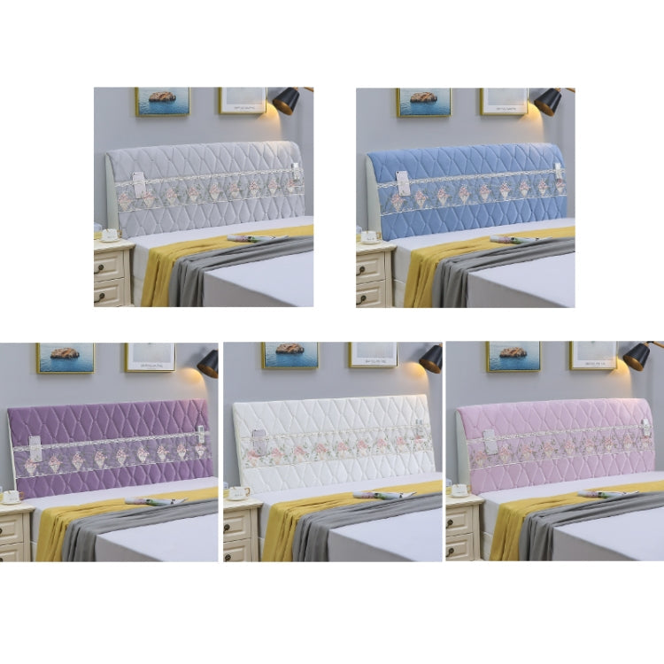Bedside All-Inclusive Anti-Collision Quilted Thick Fabric Protective Cover, Size: 60x180cm(Italian Velvet Purple)
