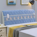 Bedside All-Inclusive Anti-Collision Quilted Thick Fabric Protective Cover, Size: 60x200cm(Italian Velvet Blue)