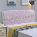 Bedside All-Inclusive Anti-Collision Quilted Thick Fabric Protective Cover, Size: 60x200cm(Italian Velvet Pink)